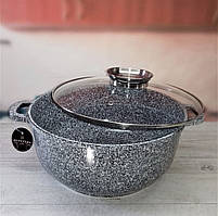 Каструля казан із гранітним антипригарним покриттям 4.5 л 24 см  Edenberg EB-3978 Індукційний казан із кришкою