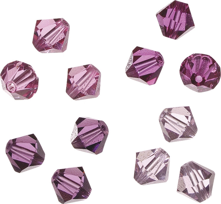 Кристали, стрази Сваровскі біконуси пришивні 4 мм асортимент 5328 Swarovski Bicone Beads 212208583