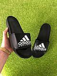 Чоловічі шльопанці Adidas капці адідас чорні шльопанці сланці, фото 5