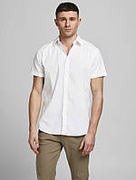 Рубашка JJCLINT SHIRT S/S SLIM FIT 12163646 White Jack & Jones L Белый