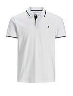 Поло JJEJERSEY POLO SS NOOS 12180891 White Jack & Jones L Белый