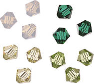 Кристали, стрази Сваровскі біконуси пришивні 6 мм асортимент 5328 Swarovski Bicone Beads 212208589