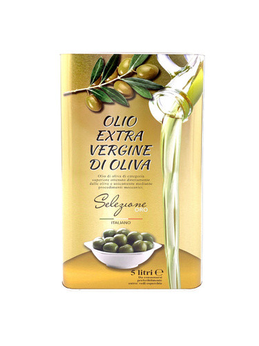 Рафінована оливкова олія для смаження Vesuvio Olio Extra Virgin di Olive, 5л (Італія) в жерстяній банці