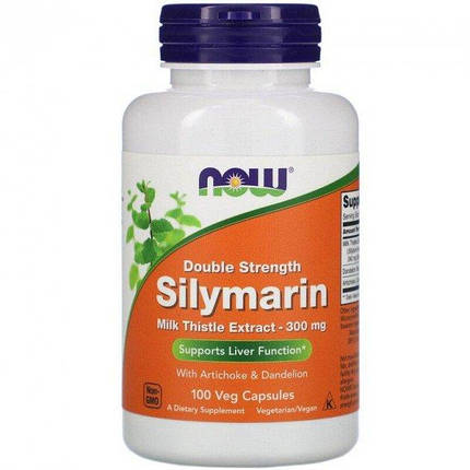Розторопша з артишоком і кульбабом Now Foods Silymarin with Artichoke&Dandelion 100 капс., фото 1