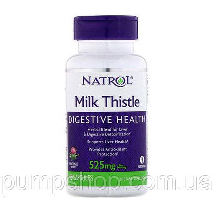 Розторопша для печінки Natrol Milk Thistle 525 мг (Silymarin) 60 капс., фото 1