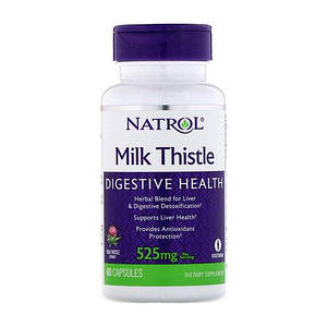 Розторопша для печінки Natrol Milk Thistle 525 мг (Silymarin) 60 капс.