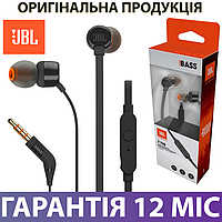 Наушники JBL T-110 (JBLT110BLK) черные, проводные, с микрофоном (жбл, джибиэль t110)