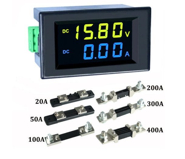 №6 амперметр Вольтметр D85-3051AG DC 0-600V/0-200A з шунтом, фото 1
