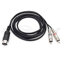 Кабель 5 pin DIN to 2RCA (металл), в экране 4.0