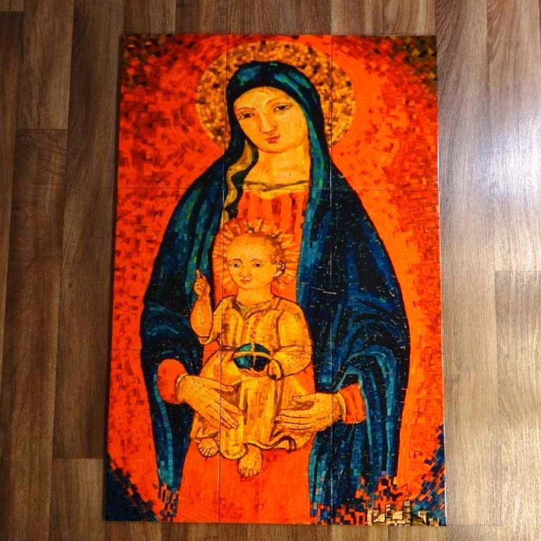 Фотоплитка Панно Мозаїчна ікона Богородиця