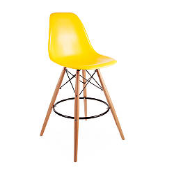 Стілець барний високий Тауер Вуд, дерево бук, колір жовтий
