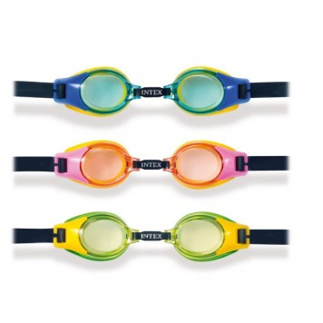 Intex Окуляри для плавання 55601 (12) 3 кольори, на аркуші, 3-10років / 19,2-12,5 см