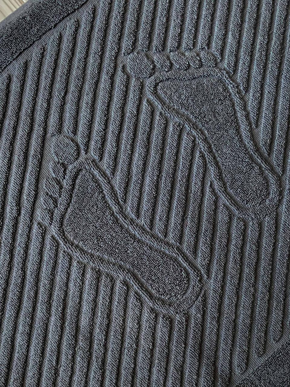 Махровий рушник для ніг, Туркменістан, 700 гр\м2, сірий 50 x 70см, фото 1