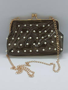 Сумка Прозора Ексклюзив із намистинками Чорна