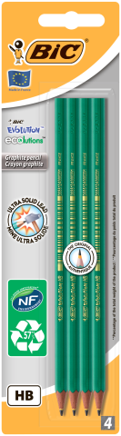 Карандаш чернографитовый "Evolution", 650HB, 4 шт в блістері
