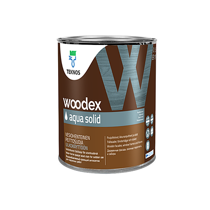 Антисептик для дерева Teknos Woodex Aqua Solid білий 0.9 л, фото 1