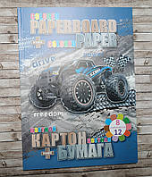 Картон 10 цв. + Папір двостороння 14 листів √13271