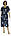 Халат жіночий літній домашній 18013 Flat Color Batal котон Колібрі Темно-синій, фото 3