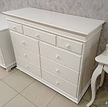 Комод 9 ящиків МДФ білий (127х100х50 см), фото 3