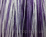 Штори нитки серпанок Веселка 3х3м Білий Фіолетовий Фіолетовий без люрексу, фото 2