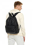 Рюкзак чоловічий чорний повсякденний, для ноутбука 15,6 матова екошкіра, фото 10