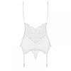 Корсет білий еротичний Obsessive 810-COR-2 corset & thong white S/M, фото 4