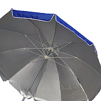 Велика парасолька з клапаном, Срібне напилення, захист від УФ-променів. Діаметром 2.2 м