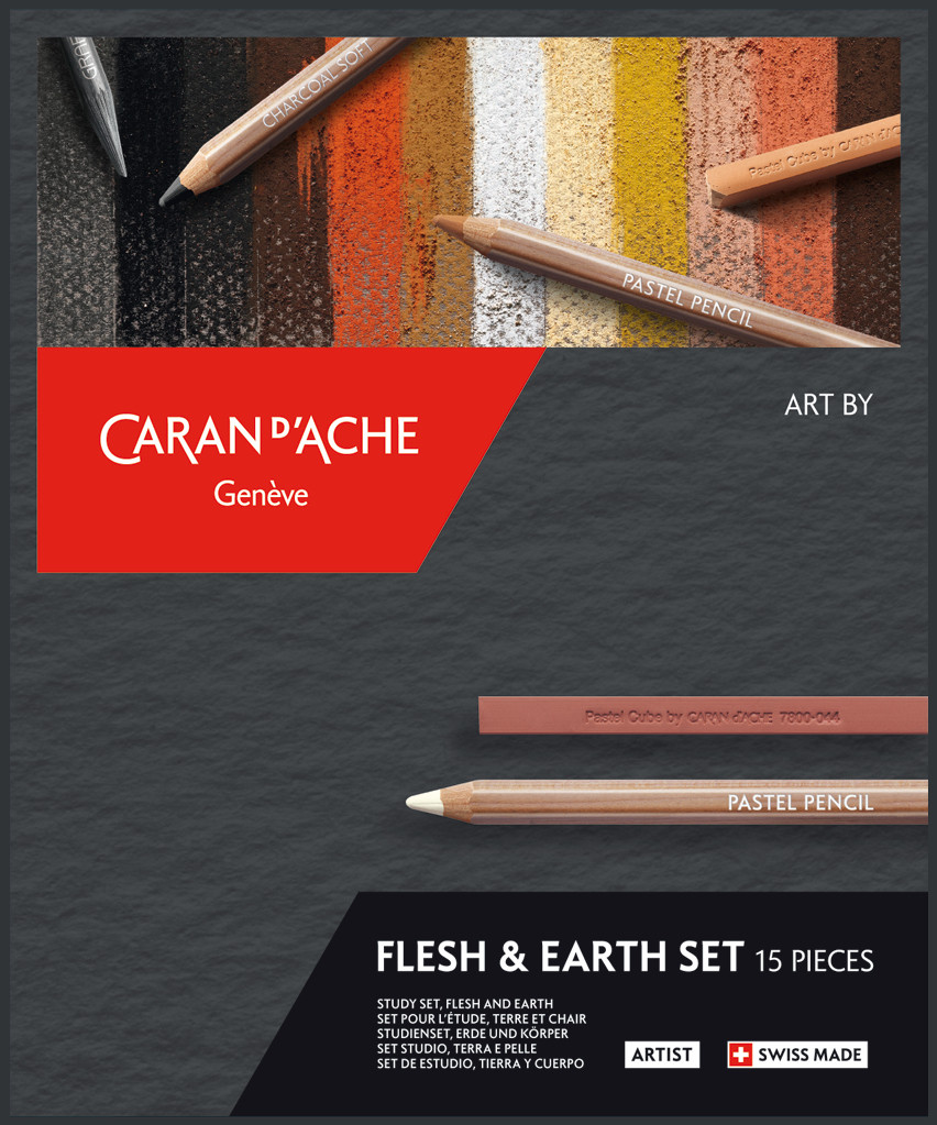 Набір Caran d'Ache Artist Flesh & Earth картонний бокс, 15 предметів 776.615 (7630002335799)