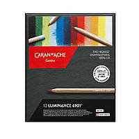 Набор перманентных карандашей Caran d'Ache Luminance 6901 картонный бокс, 12 цветов 6901.712 (7630002335621)