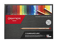 Набір перманентних олівців Caran d'Ache Luminance 6901 картонний бокс, 20 кольорів 6901.720 (7630002327626)