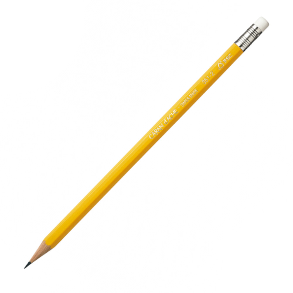 Олівець графітовий Caran d'Ache Graphite HB з гумкою 351.272 (7610186000911)