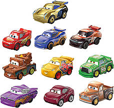Шикарний набір із 10 шт. Мини Тачки 3 (Disney Pixar Cars Mini Racers 10 Pack) от Mattel, фото 2
