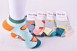🍍 Жіночі Шкарпетки короткі з малюнком "AURA" | Набір носків жіночих занижених, 5 пар, висока якість, 38-41