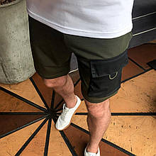 Чоловічі шорти на літо з кишенею Kaif хакі Чоловічі шорти літні трикотажні повсякденні