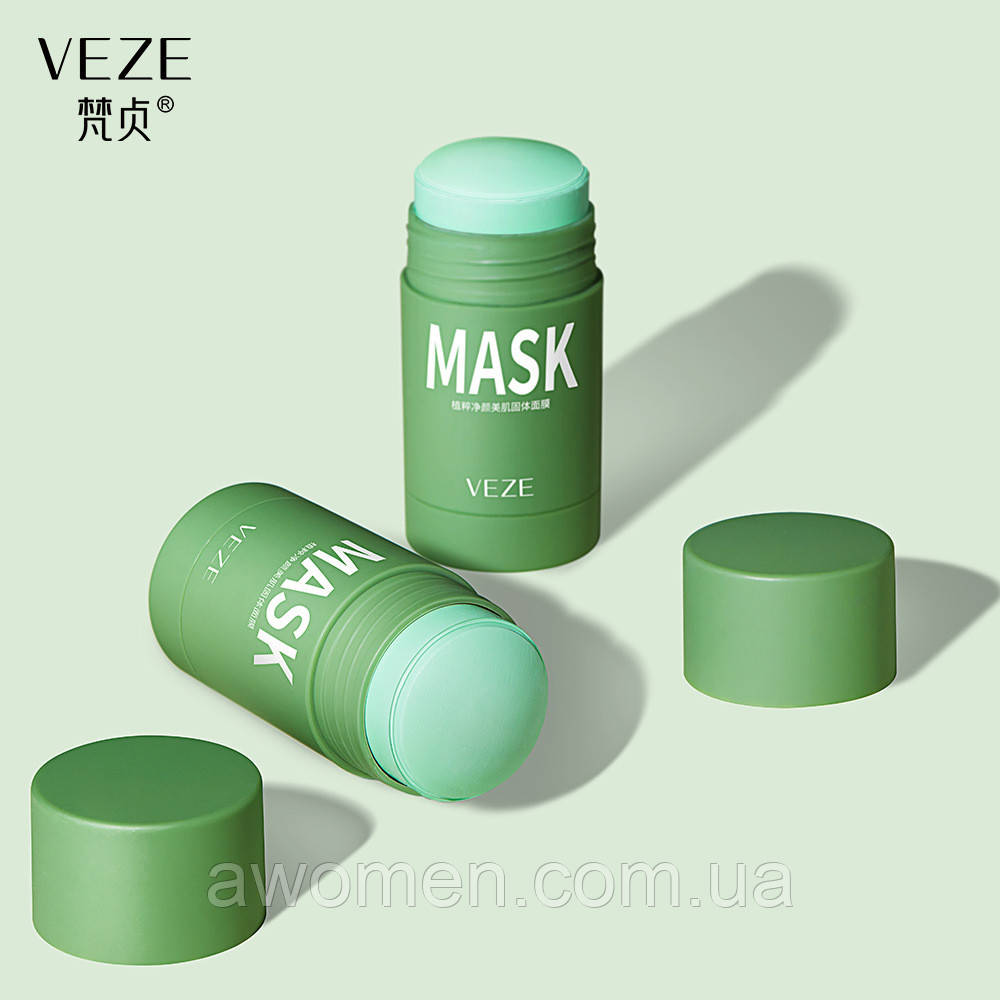 Уценка! Маска для обличчя Veze Mud Clean Mask з екстрактом зеленого чаю й азійської центели 40 g (м'ята коробка)