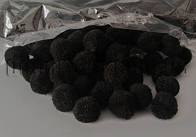 Фетрові помпони чорні 1,5 см/1000 шт.