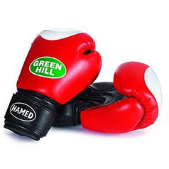 Рукавички боксерські HAMED Green Hill 10 унцій червоні
