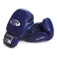 Перчатки боксерские SUPER STAR Green Hill 12 унций синие