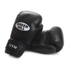 Універсальні боксерські рукавички GYM Green Hill 16 унцій чорні