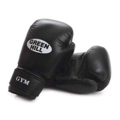 Універсальні боксерські рукавички GYM Green Hill 16 унцій чорні, фото 2