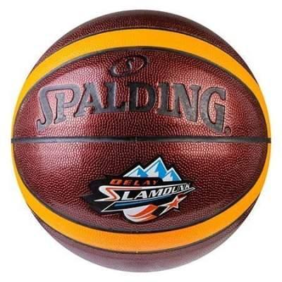 М'яч баскетбольний Spalding №7 PU, неон SlumDunk, оранж