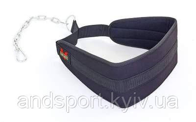 Пояс для обтяжень Dipping Belt VALEO TA-4422 (ширина-17см, довжина 92см, з ланцюгом, чорний) Код TA-4422