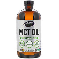 УЦЕНА Олія МСТ, MCT Oil, Now Foods, Без Смаку, 473 мл (без плівки)