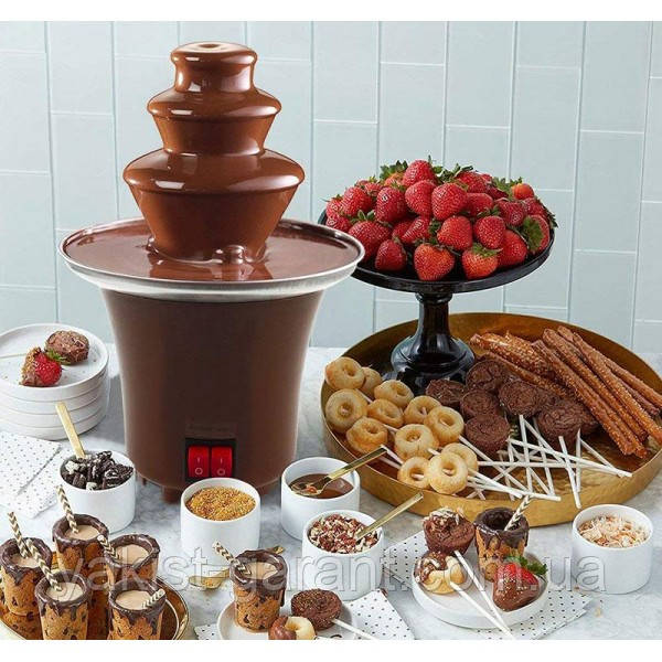 Шоколадний фонтан Фондю ― Mini Chocolate Fountain Fondue, фото 1