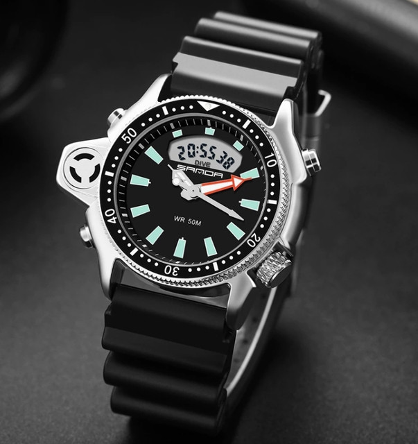 Чоловічі наручні годинники кварцові Sanda Faro