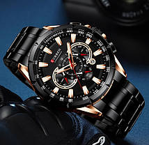 Чоловічі наручні годинники кварцові Curren Bastion, фото 4