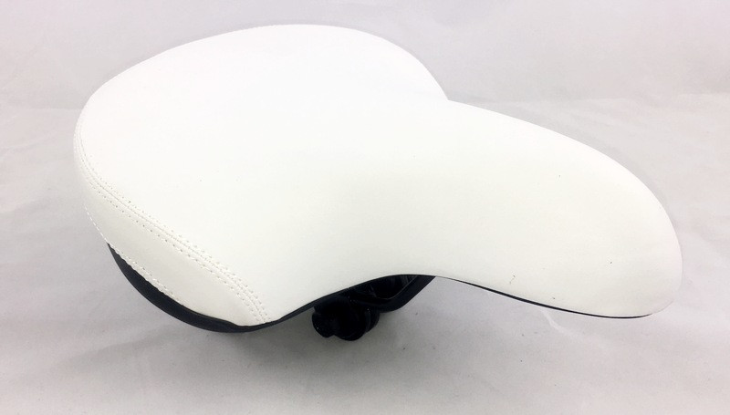 Сидіння біле для велосипеда Jet на пружинах