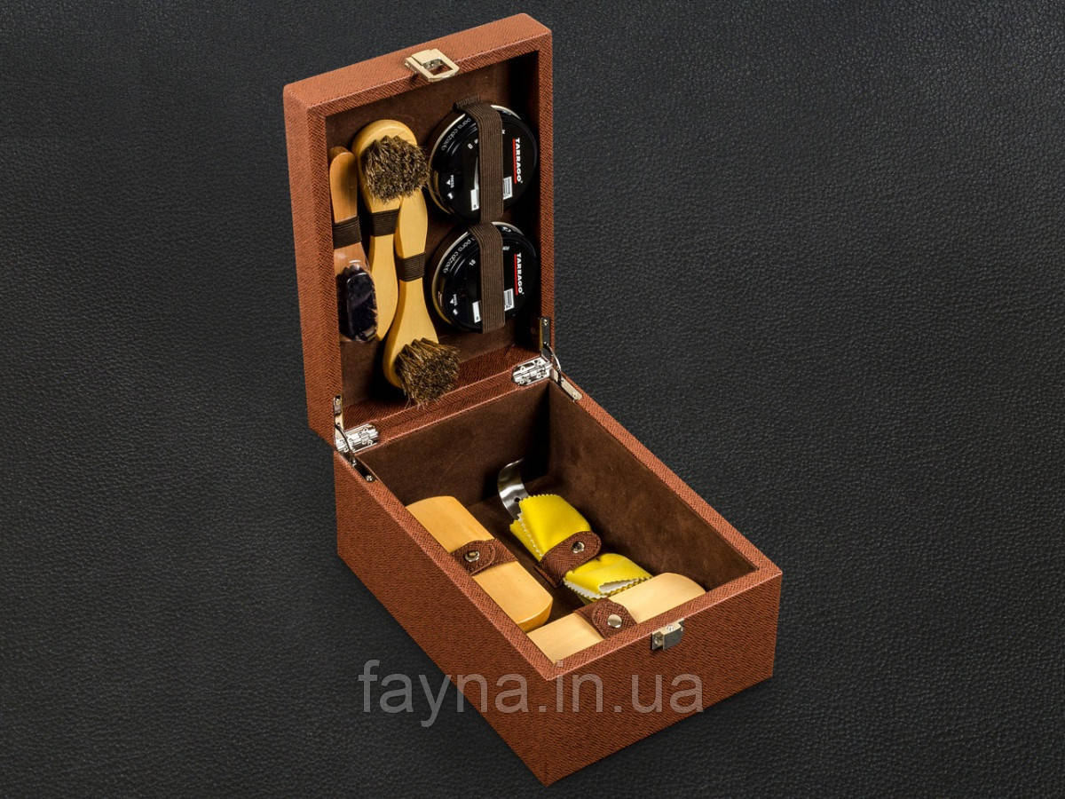 Набір для догляду за взуттям Tarrago Luxury Wooden Travel Kit For Shoe Care