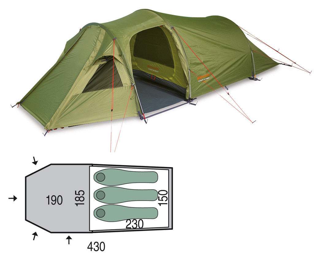 Намет тримісний Pinguin Storm 3 Green