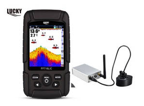 Бездротовий ехолот з кольоровим екраном Lucky FF718-LiC-WL для встановлення на коропові прикормічні екораблики
